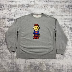 Authentic Bape x DC Comics 2007 Superman Crewneck Sweatshirt M